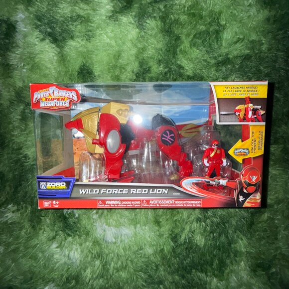 *NEW Bandai Power Rangers Super Megaforce Wild Force Lion Zord with Ranger Key - Picture 1 of 5